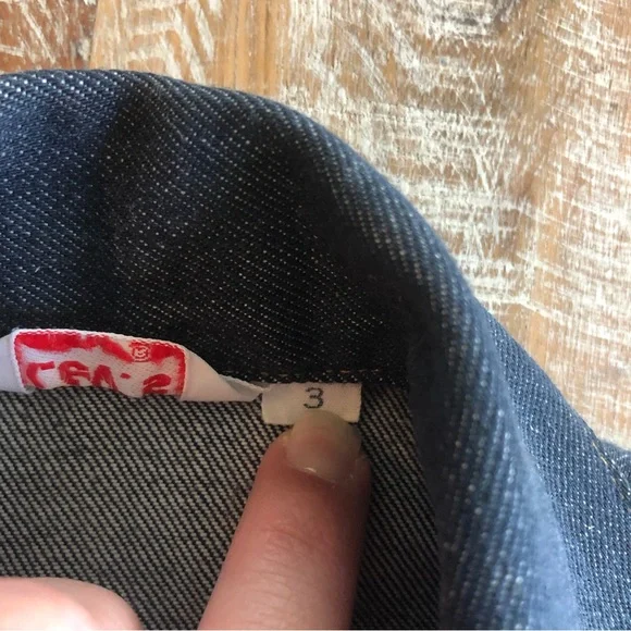 Vintage 70s Levi’s orange tab kids embroidered denim jean jacket